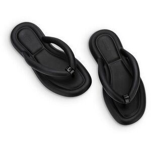 Black Bubble Flip Flops